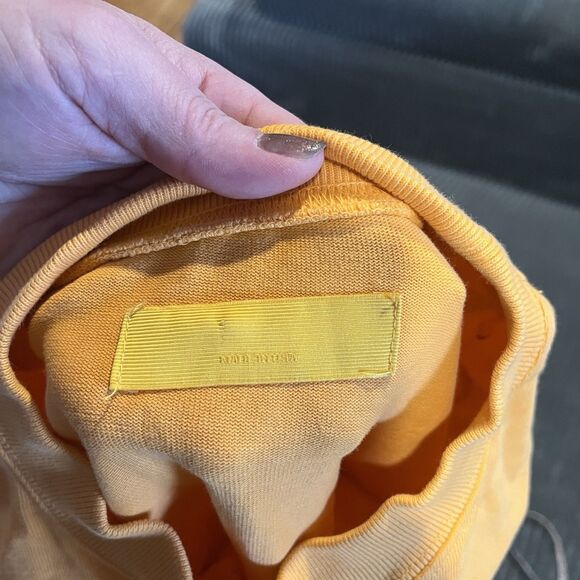 Yellow the Label Sweatshirt Womens XS Cropped Relaxed Fit Made in Canada - Picture 4 of 7